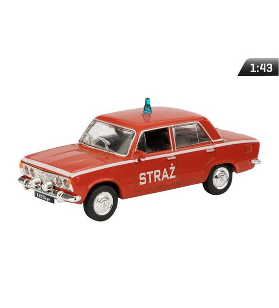 Model 1:43, Fiat 125p Guard, red