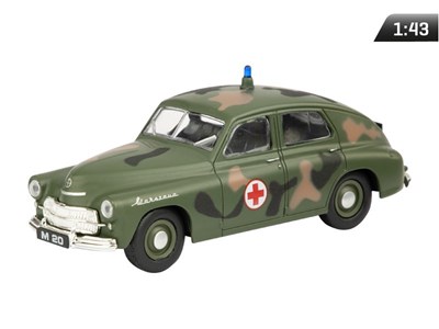 Model 1:43, Warszawa Wojskowa Sanitarka, zielony