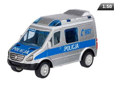 Model 1:50, Mercedes-Benz Sprinter Mini, POLICJA, srebrny