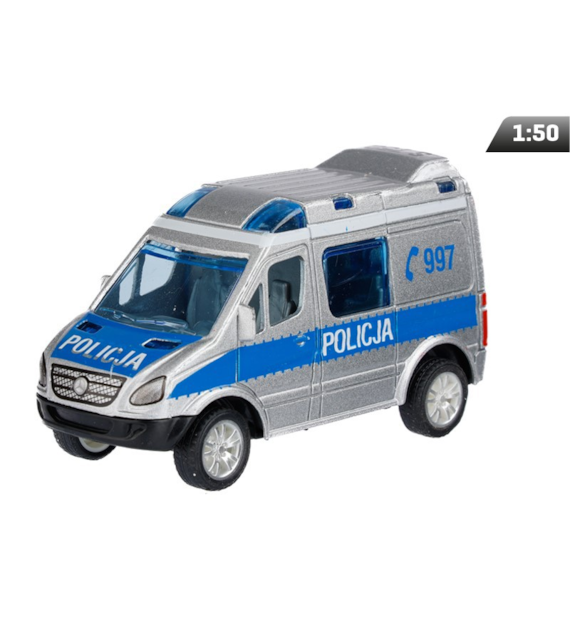 Modèle 1:50, Mercedes-Benz Sprinter Mini, POLICE, argenté