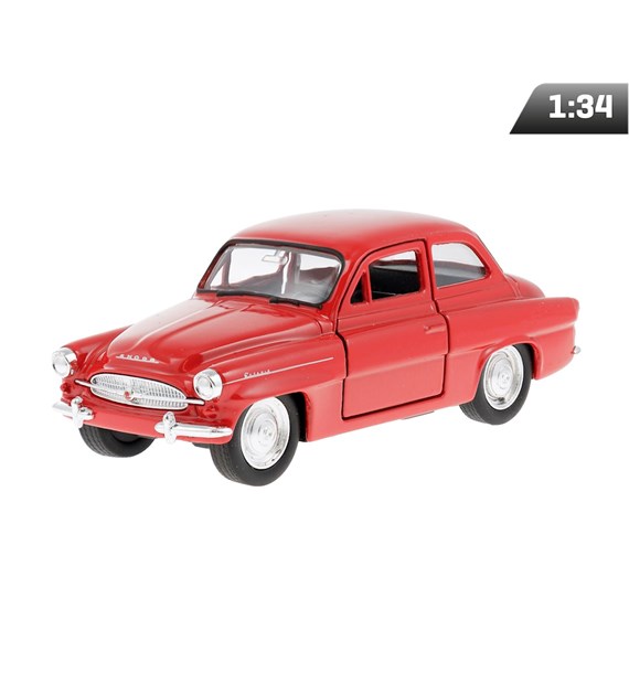 Model 1:34, ŠKODA OCTAVIA,1962, czerwony