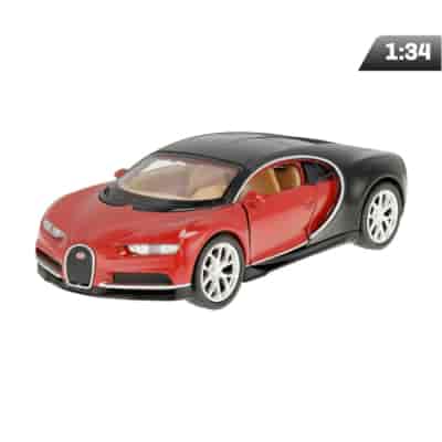 Model 1:34 Bugatti Chiron, red and black