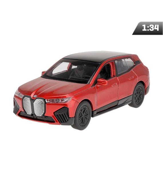 Model 1:34, BMW iX, czerwony