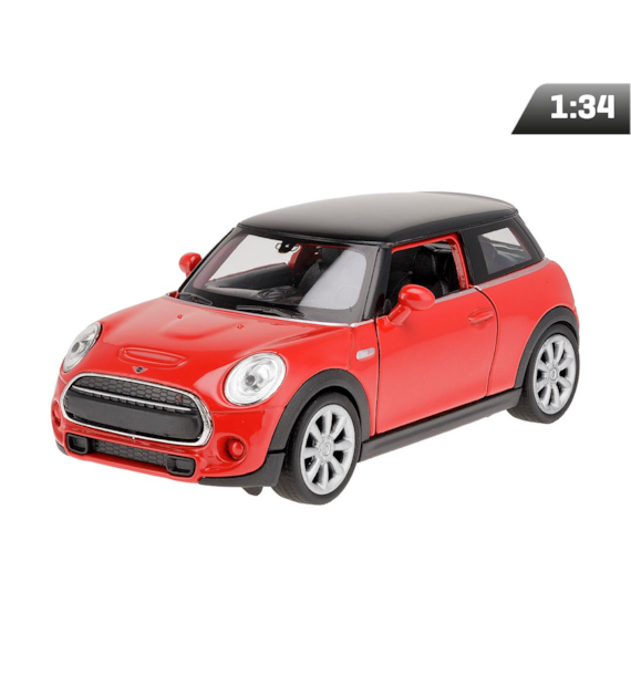 Model 1:34, NEW Mini Hatch, czerwony
