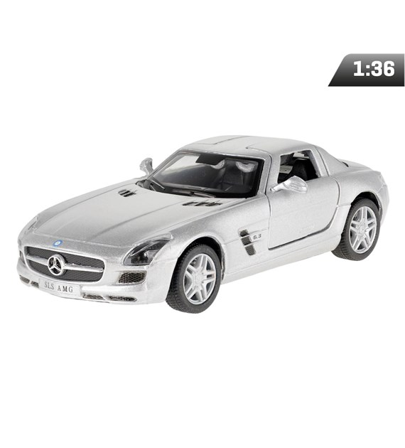 Model 1:36, Mercedes-Benz SLS AMG, srebrny