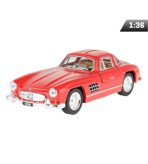 Model 1:36, 1954 Mercedes-Benz 300SL, czerwony