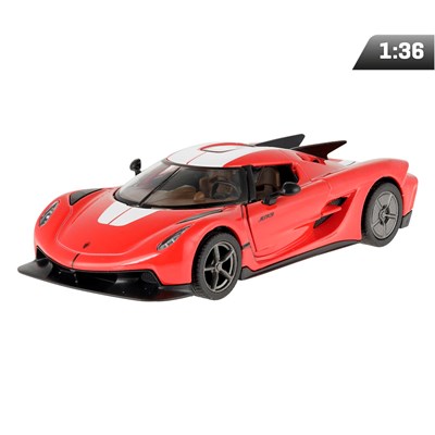Model 1:36, Koenigsegg Jesko Absolut, czerwono-biały