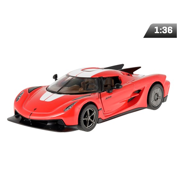 Model 1:36, Koenigsegg Jesko Absolut, czerwono-biały