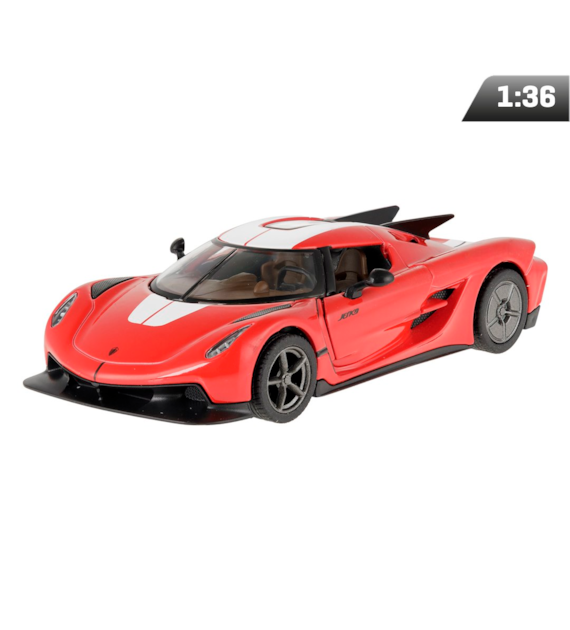 Model 1:36, Koenigsegg Jesko Absolut, czerwono-biały