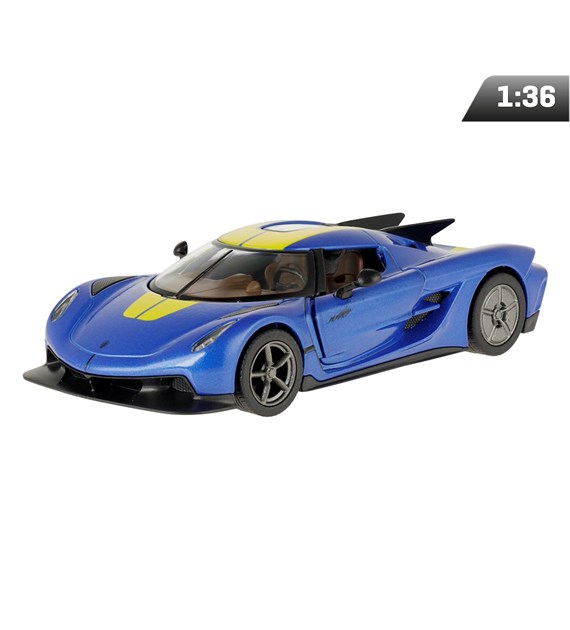 Model 1:36, Koenigsegg Jesko Absolut, niebiesko-żółty