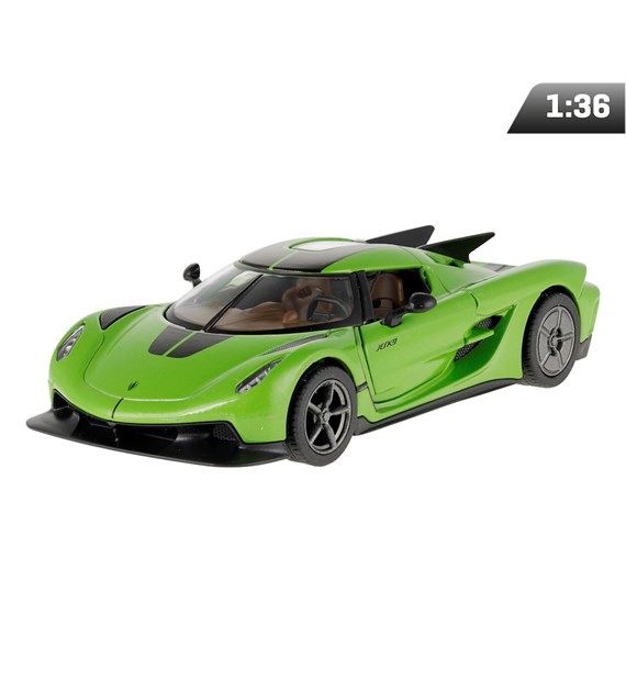 Model 1:36, Koenigsegg Jesko Absolut, zielono-czarny