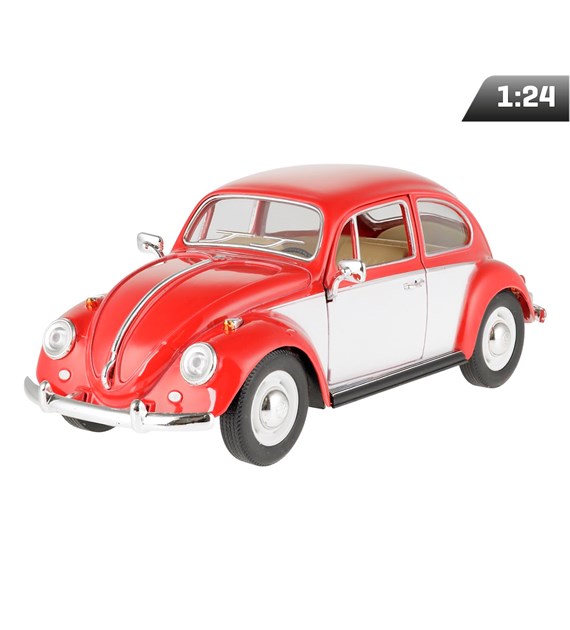Model 1:24, 1967 VW Classical Beetle, czerwono biały