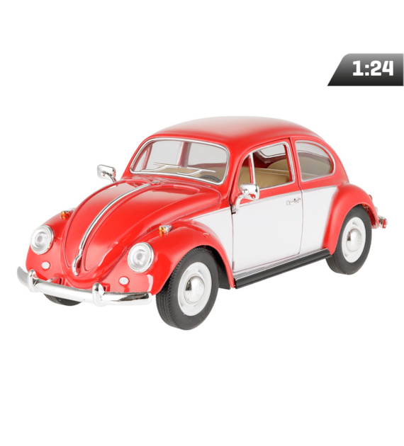 Model 1:24, 1967 VW Classical Beetle, czerwono biały