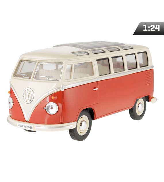 Model 1:24, 1962 VW Classical Bus, czerwono kremowy
