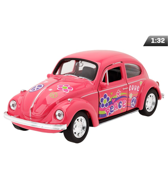 Model 1:32, Volkswagen The Beetle, różowy