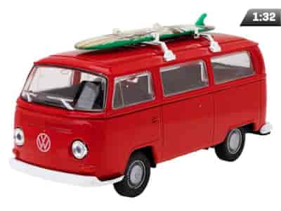 Model 1:32, 1972 Volkswagen Bus T2, czerwony
