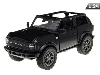 Model 1:34, 2022 Ford Bronco Open Top, black  (A11723ZI)