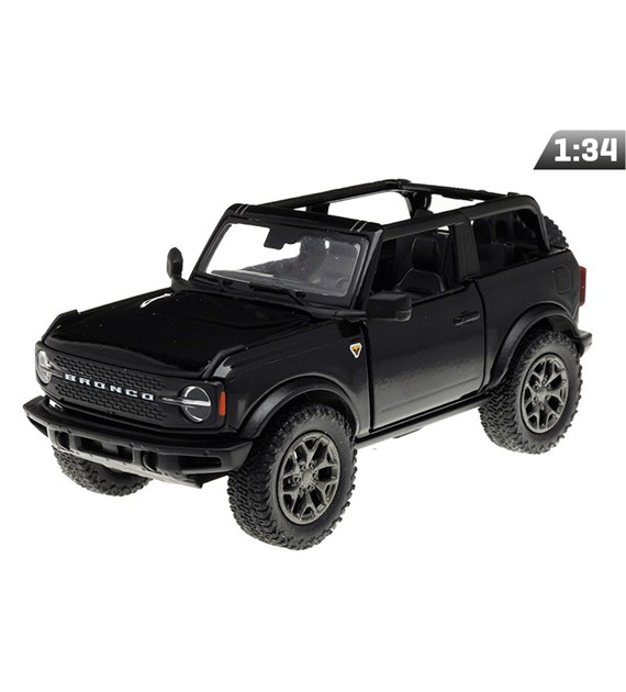 Model 1:34, 2022 Ford Bronco Open Top, black  (A11723ZI)