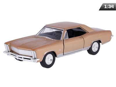 Model 1:34, 1965 Buick Riviera GranSport, złoty (A00875BRZL)