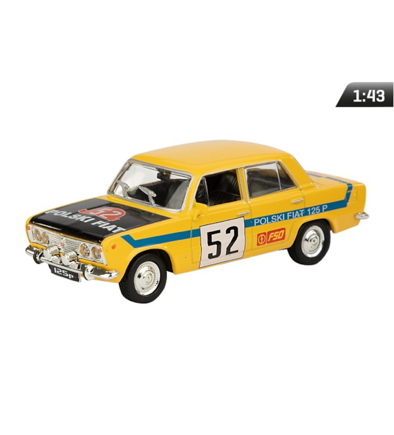 Model 1:43, Fiat 125p Rally, żółty (A02206ZT)