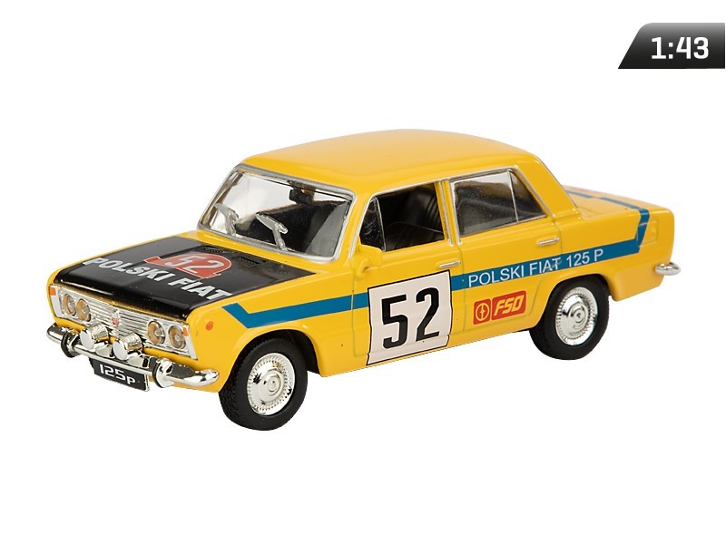 Model 1:43, Fiat 125p Rally, yellow (A02206ZT)