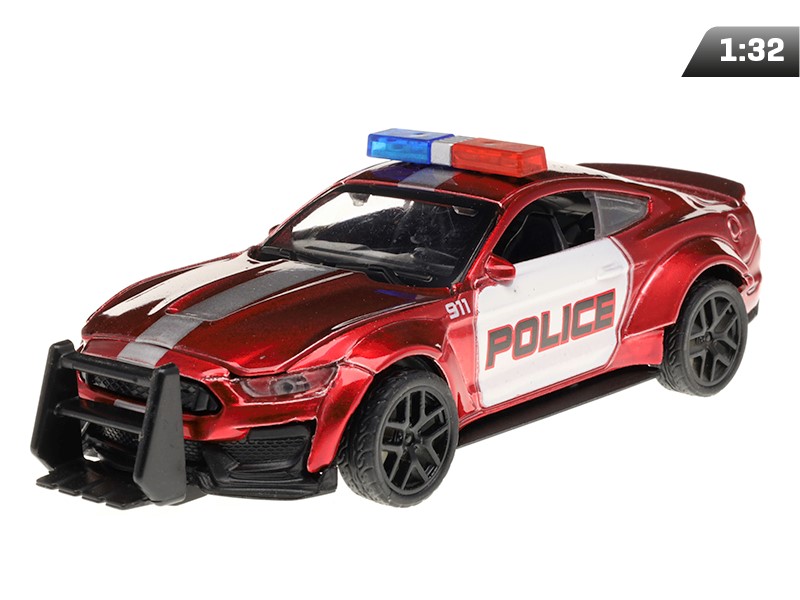 Model Dodge Challenger CRASH CAR, Police, red  (A02400PC)