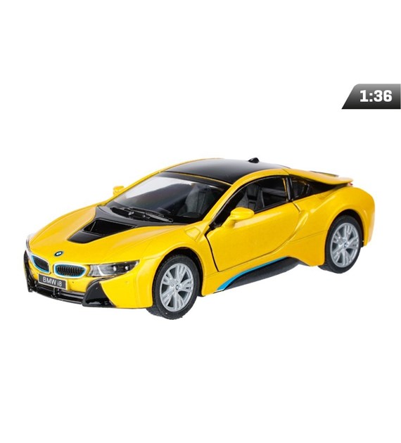 Model 1:36, Kinsmart, BMW i8, żółty (A11748Z)