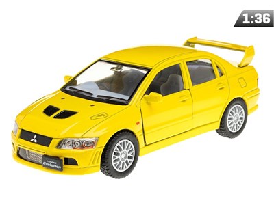 Modèle 1:36, Mitsubishi Lancer Evolution VII, jaune (A11760Z)