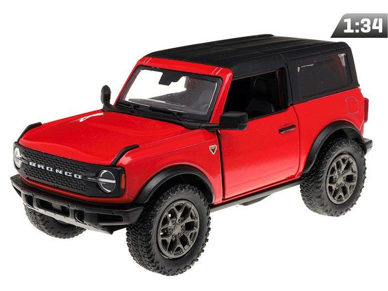 Modell 1:34, 2022 Ford Bronco Hard Top, rot (A11768C)