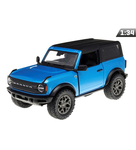 Model 1:34, 2022 Ford Bronco Hard Top, niebieski (A11768N)