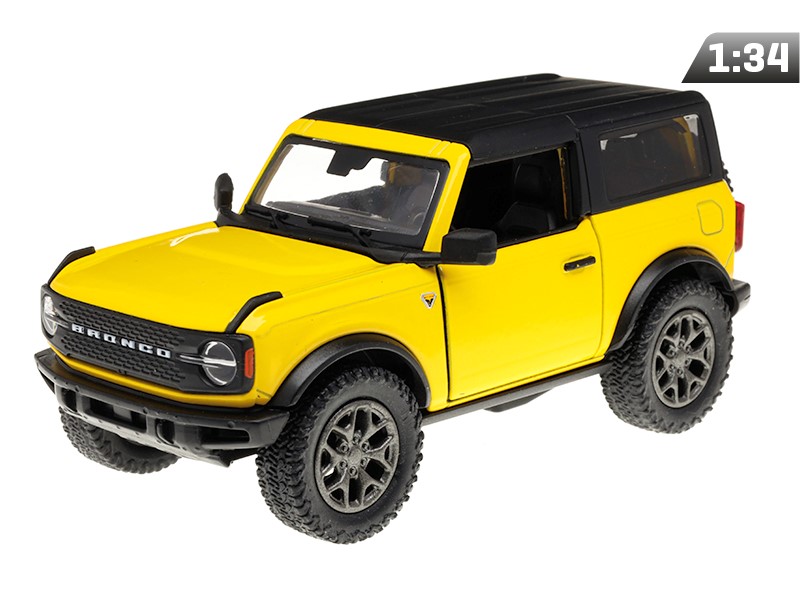 Model 1:34, 2022 Ford Bronco Hard Top, yellow  (A11768Z)