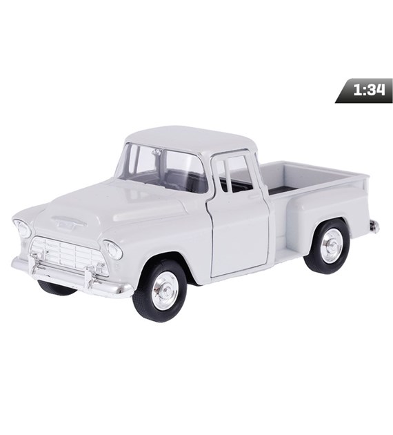 Modèle 1:34, 1955 Chevrolet Stepside Pick Up, blanc (A00880CHSB)