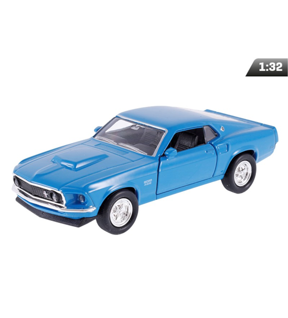 Modèle 1:34, 1969 FORD Mustang Boss 429, bleu (A876FMB4N)