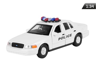 Model 1:34, 1999 FORD Crown Victoria, POLICE, white (A876FCVPB)