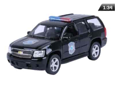 Modèle 1:34, 2008 CHEVROLET Tahoe, POLICE, noir (A876CHTPC)