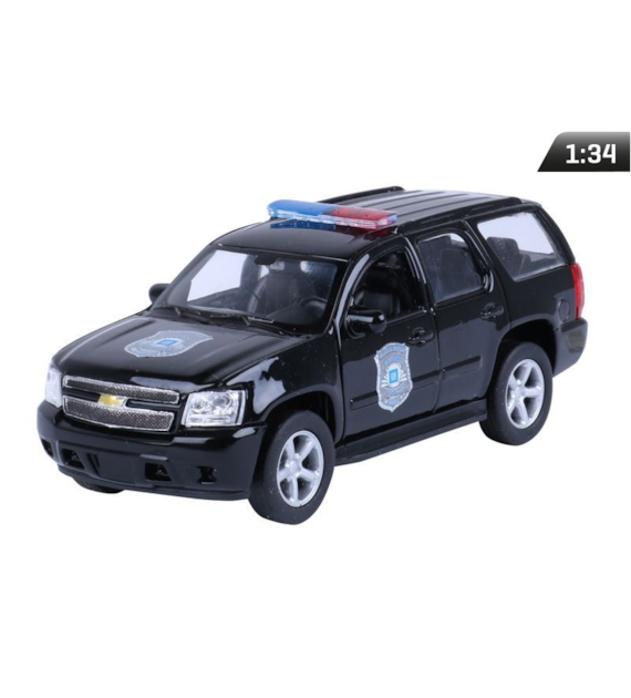 Modèle 1:34, 2008 CHEVROLET Tahoe, POLICE, noir (A876CHTPC)