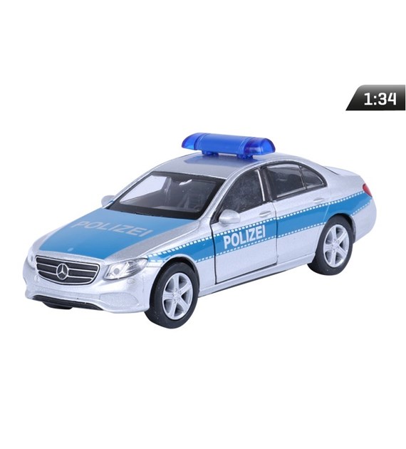 Modèle 1:34, 2016 MERCEDES-BENZ Classe E POLIZEI, argenté (A876MBEPS)