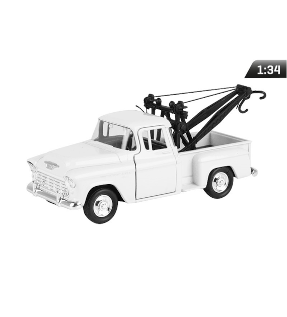 Model 1:34, CHEVY Stepside Tow Truck, biały (A880CSTTB)