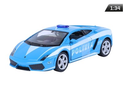 Model 1:34, LAMBORGHINI Gallardo LP560-4, POLICE, blue  (A876LAGPN)