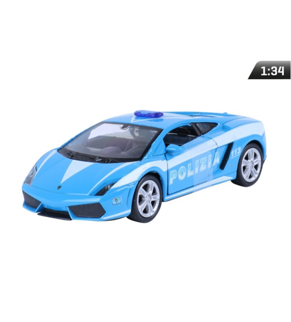 Modèle 1:34, LAMBORGHINI Gallardo LP560-4, POLICE, bleu  (A876LAGPN)