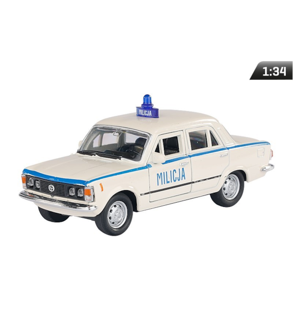 Model 1:34, PRL FIAT 125p MILICJA, white (A884F125MIB)