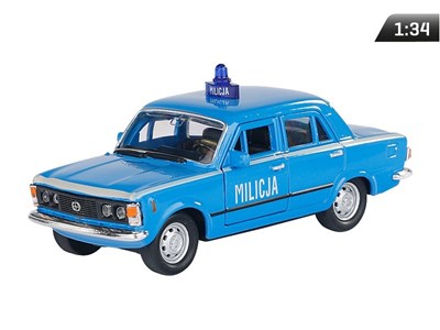 Modell 1:34, PRL FIAT 125p MILICJA, blau (A884F125MIN)