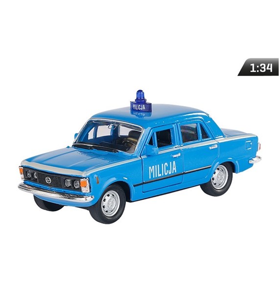 Modell 1:34, PRL FIAT 125p MILICJA, blau (A884F125MIN)