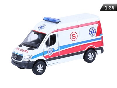 Modèle 1:34, PRL Mercedes-Benz Sprinter AMBULANS, blanc (A884MBSAMB)