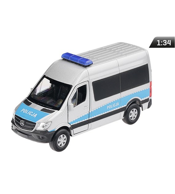 Modèle 1:34, Mercedes-Benz Sprinter POLICE, argenté (A884MBSPOS)