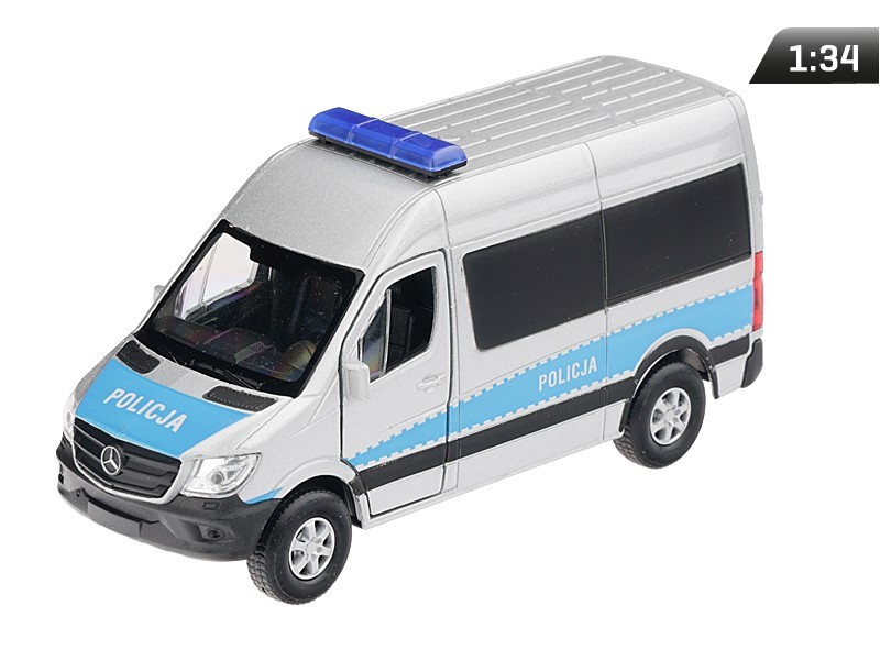 Modell 1:34, Mercedes-Benz Sprinter POLIZEI, silber (A884MBSPOS)