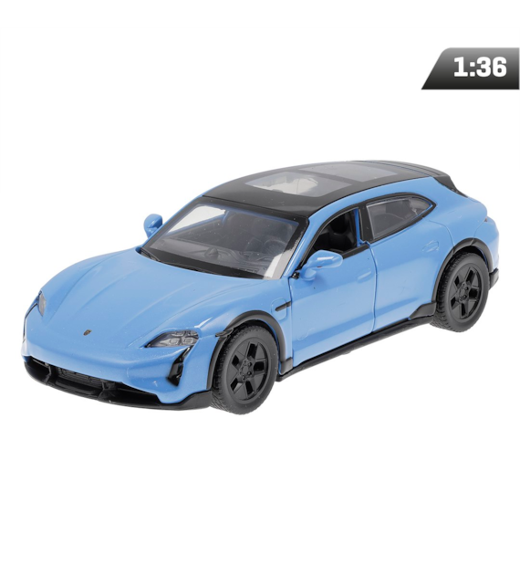 Model 1:36, MSZ, Porsche Taycan Turbo S Cross Turismo, niebieski