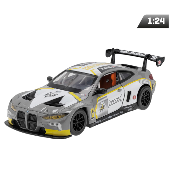 Model 1:24, MSZ, BMW M4 GT3, srebrno-szary