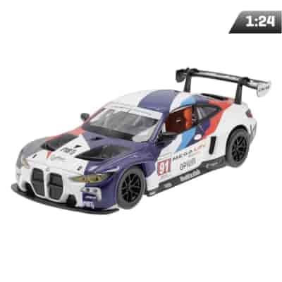 Model 1:24, MSZ, BMW M4 GT3, niebiesko-biały