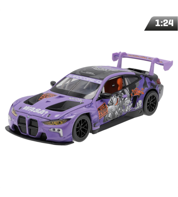Model 1:24, MSZ, BMW M4 GT3 with WASA, fioletowy